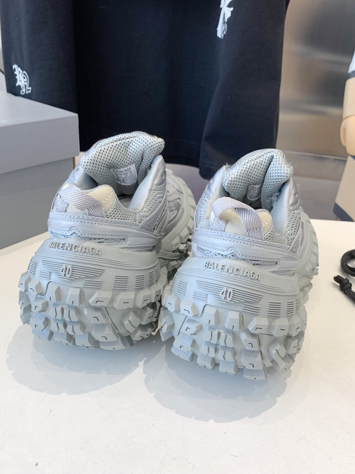 CHUNKY SNEAKERS IN BOMBAY GRAY POLYURETHANE, POLYESTER AND NYLON