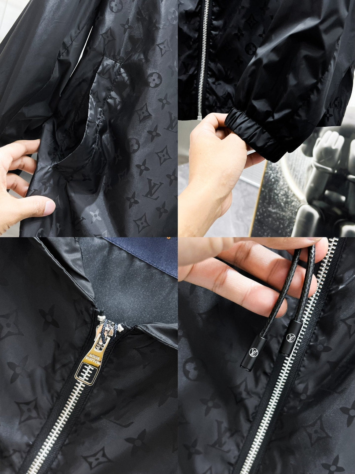 LV WINDBREAKER BLACK MONOGRAM 238808