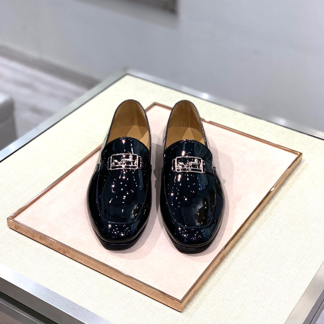 HM Men's Loafer Black Patent Leather 539686