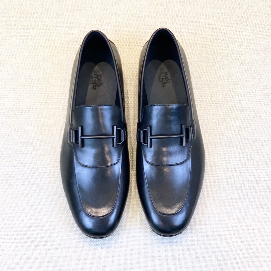 HM Men's Loafer Black Calfskin 539700