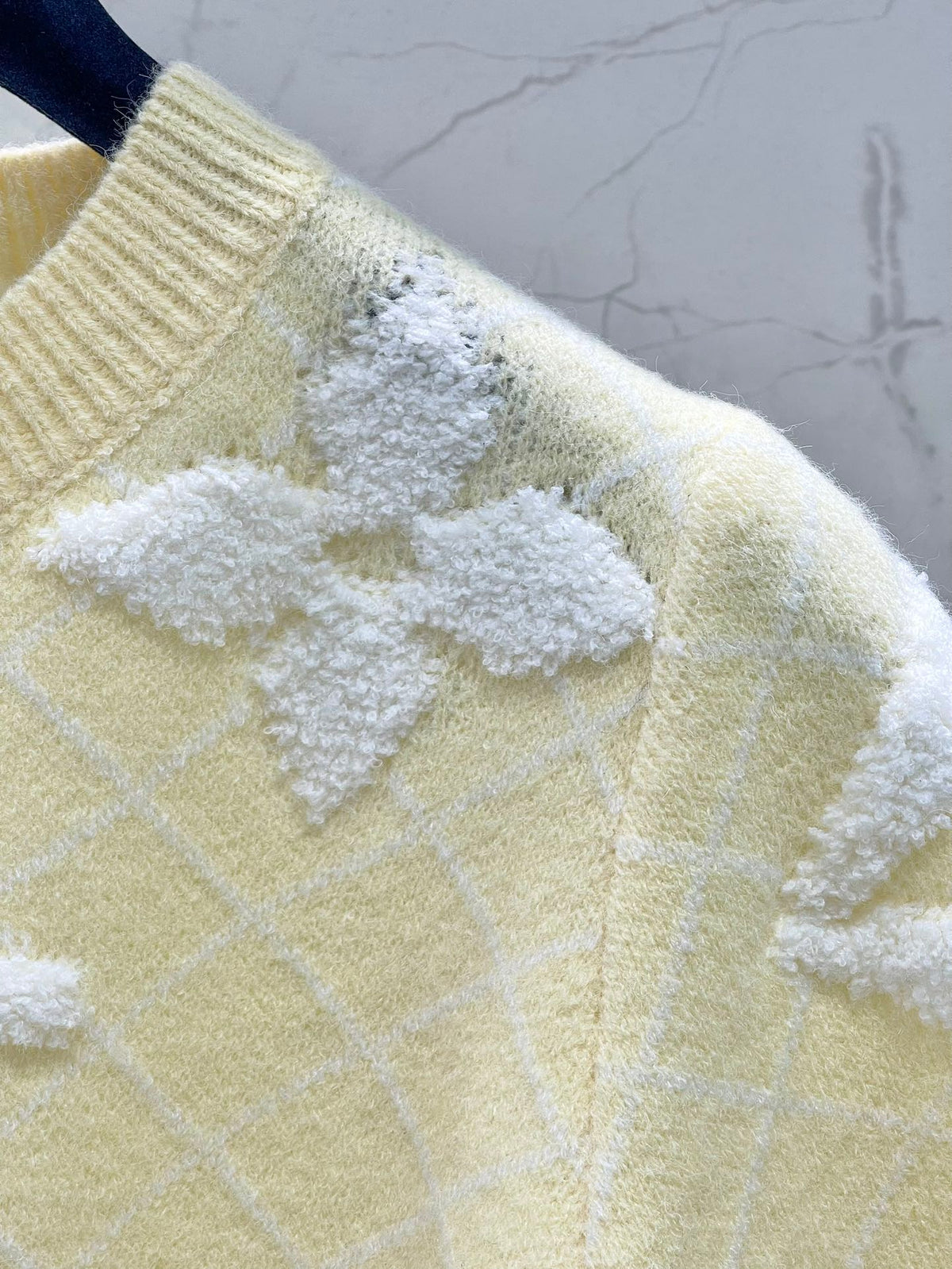LV Flower T Shirt Light Yellow Polyamide Wool