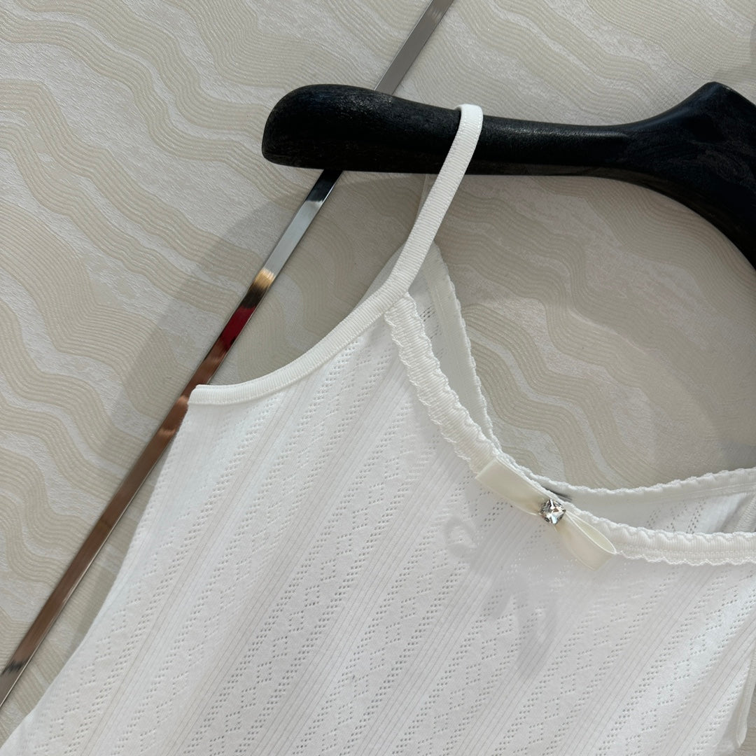 CC Hollow Camisole White cotton