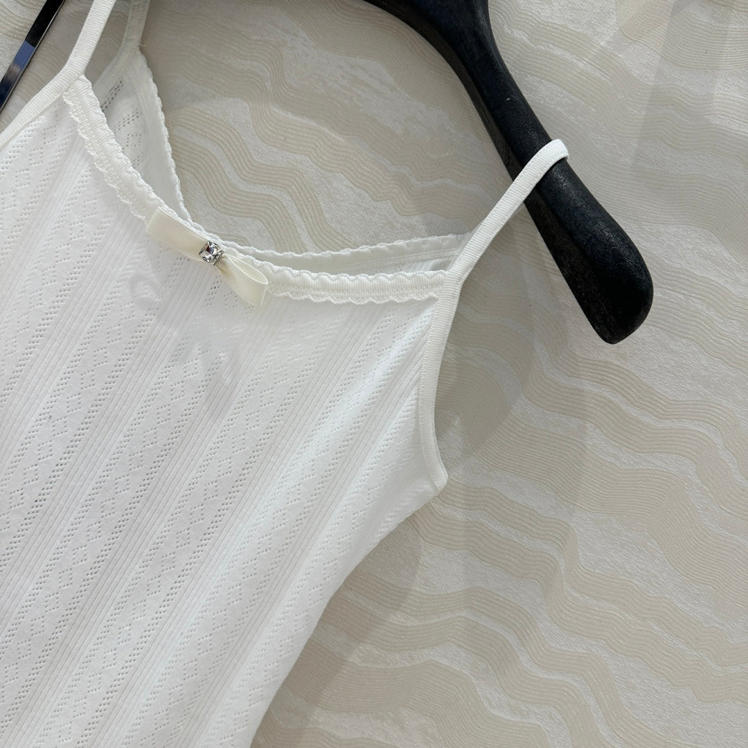 CC Hollow Camisole White cotton