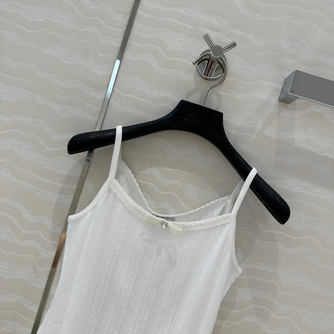 CC Hollow Camisole White cotton