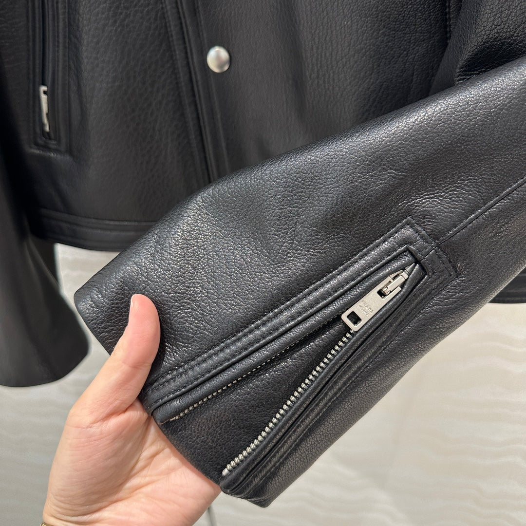Prada Jacket Black Lamnskin