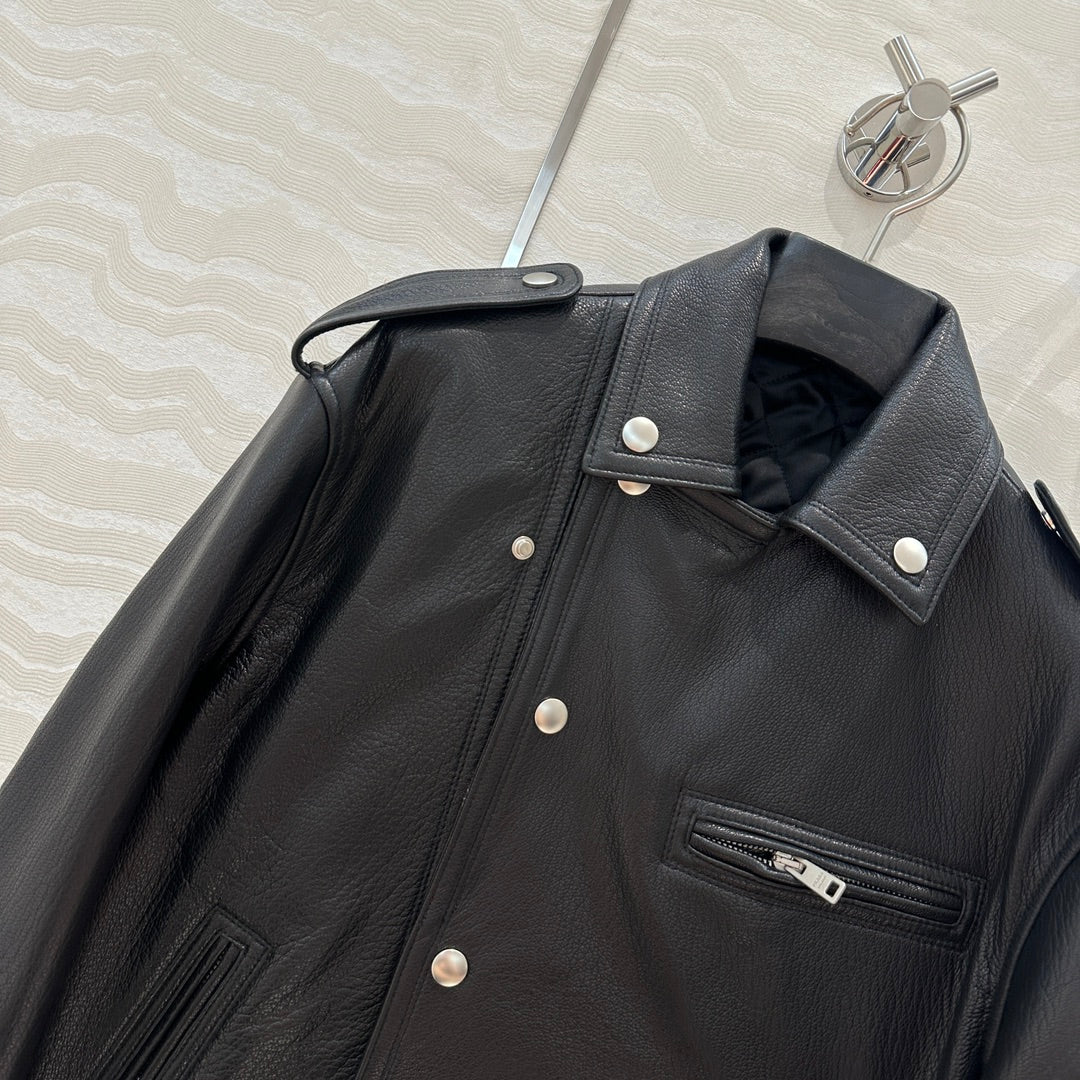 Prada Jacket Black Lamnskin