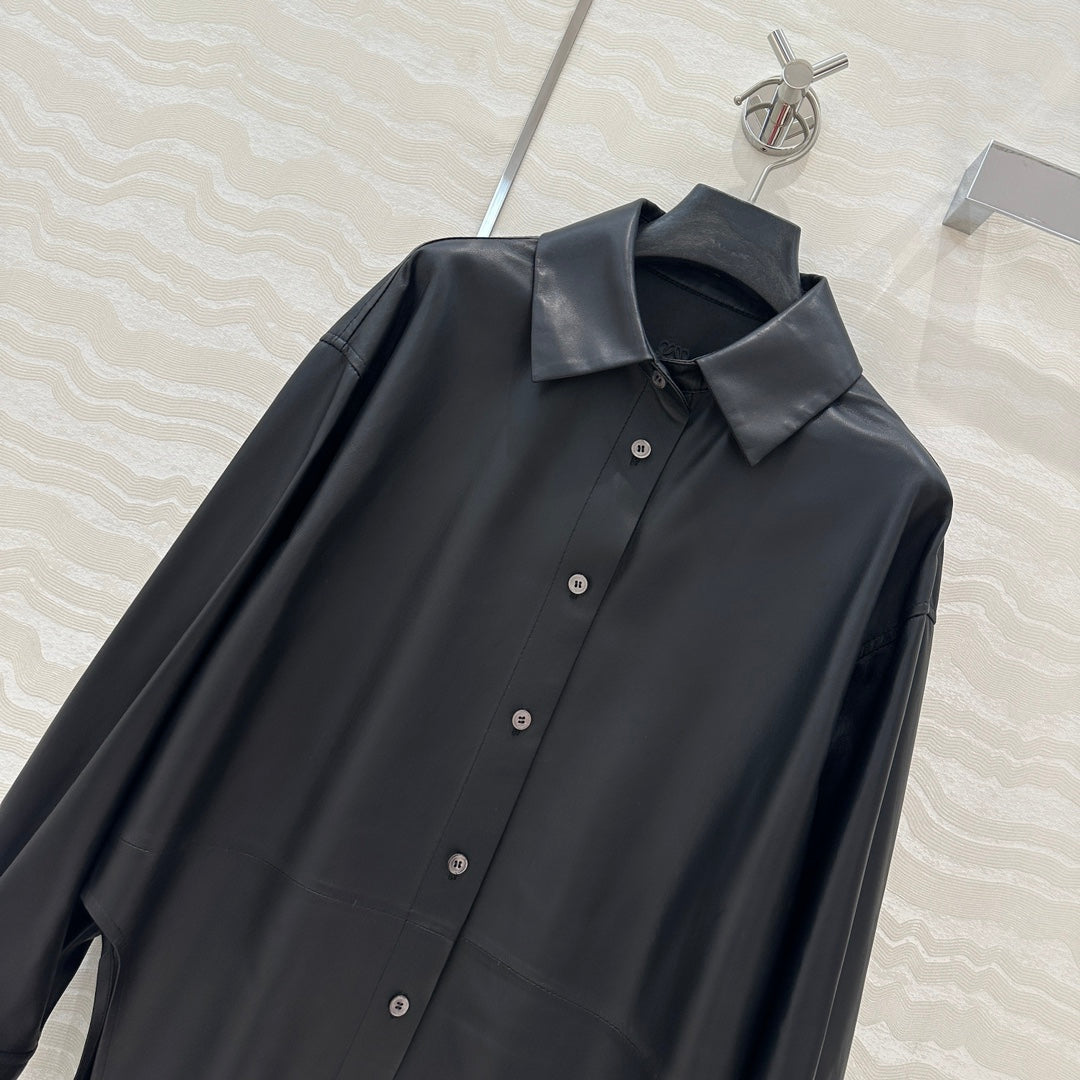 Loewe Shirt Jacket Black Lambskin
