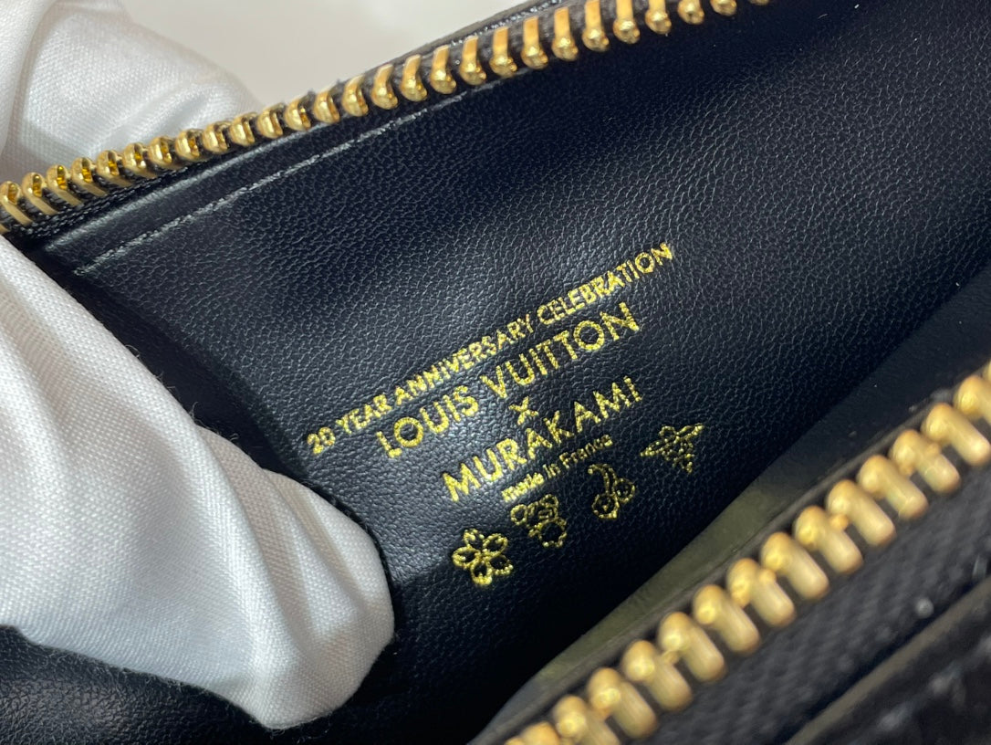 LV x TM Coussin BB 21cm Black Multicolor Monogram-embossed Lambskin