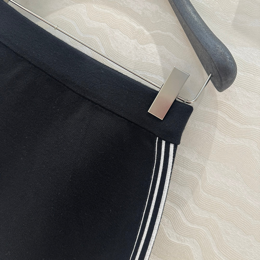 CD Short Skirt Black Viscose Polyamide