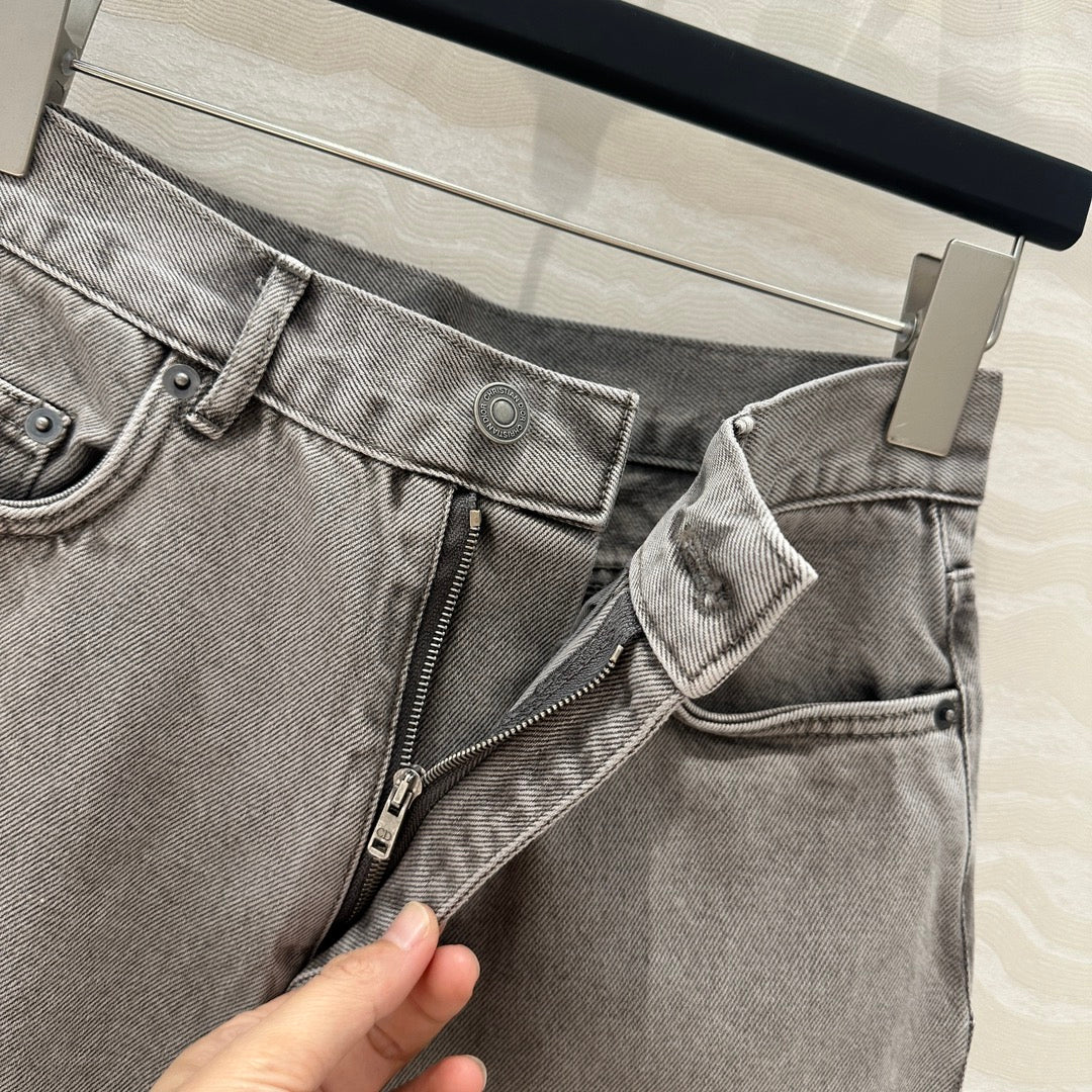 CD Straight Jeans Gray cotton