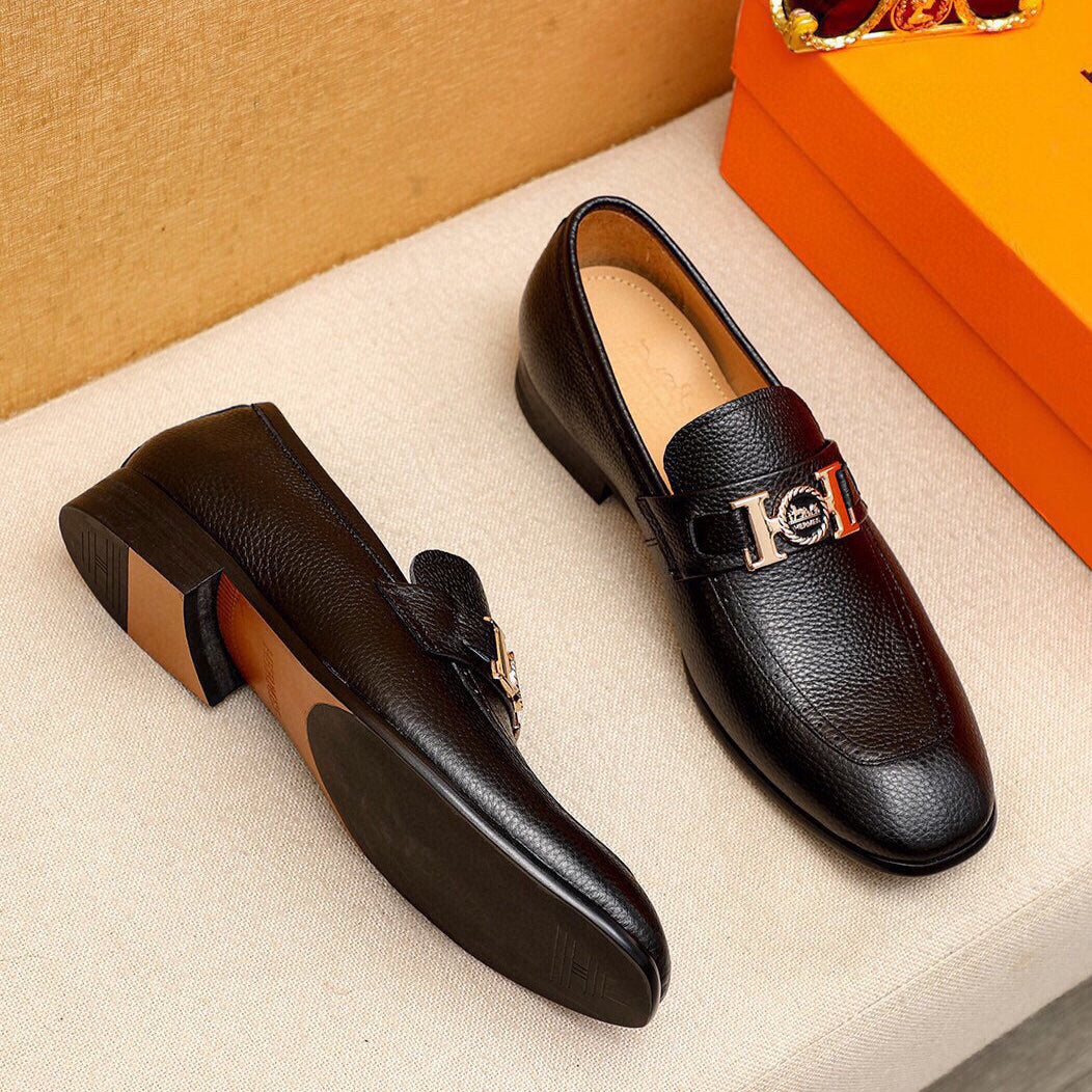 HM Men's Loafer Black Cowhide 616500