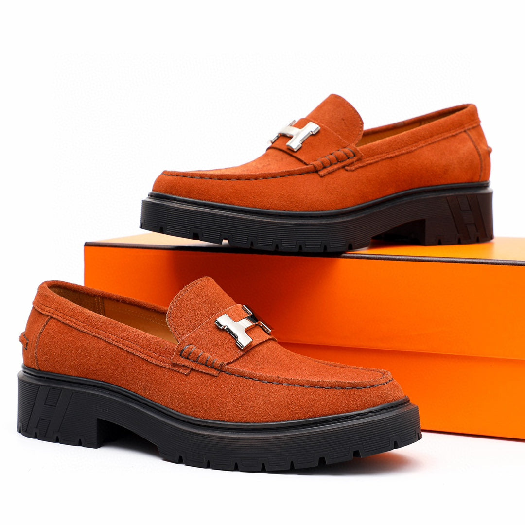 HM Men's Loafer Orange Suede 616530