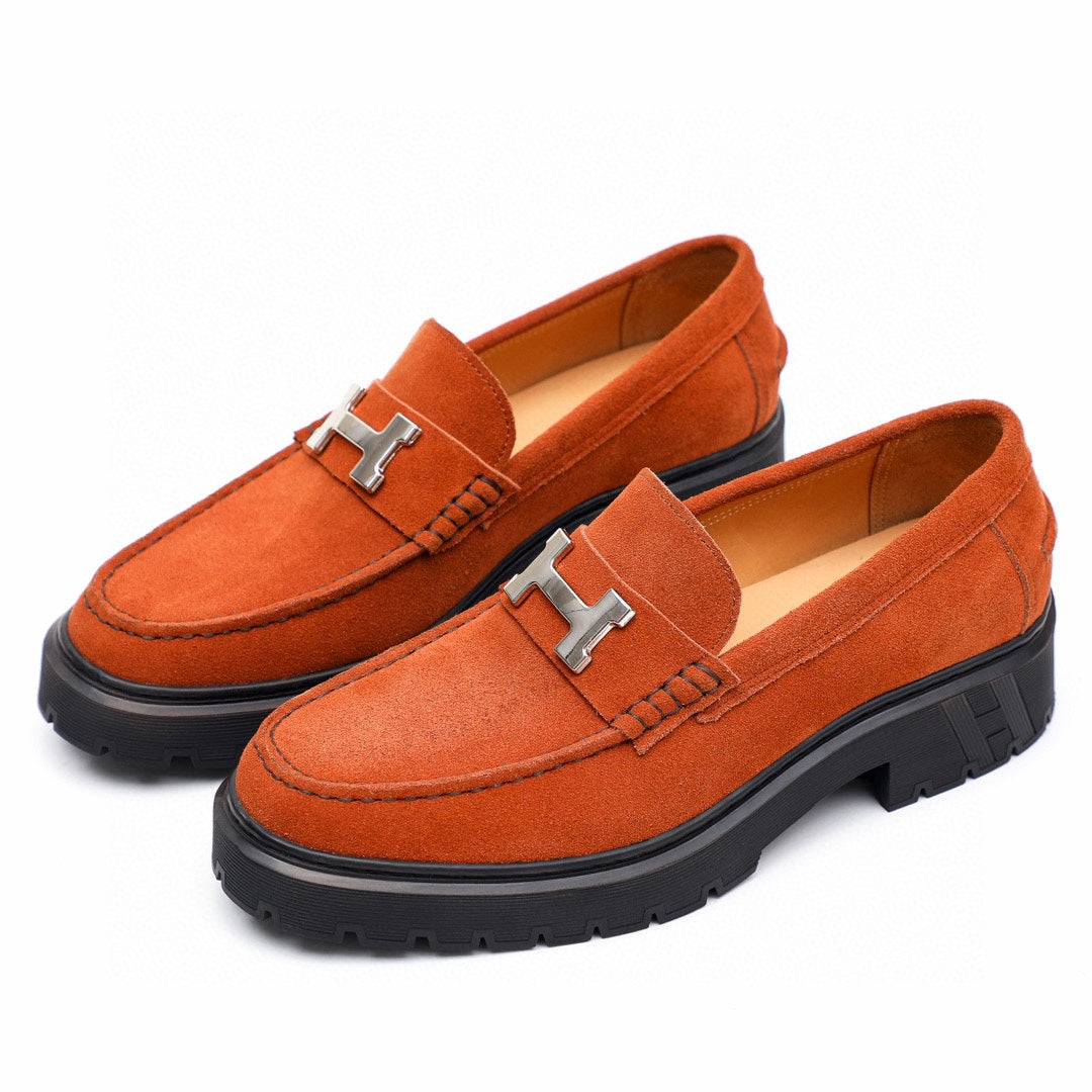 HM Men's Loafer Orange Suede 616530