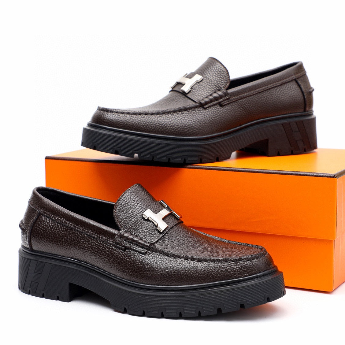 HM Men's Loafer Dark Brown Cowhide 616532