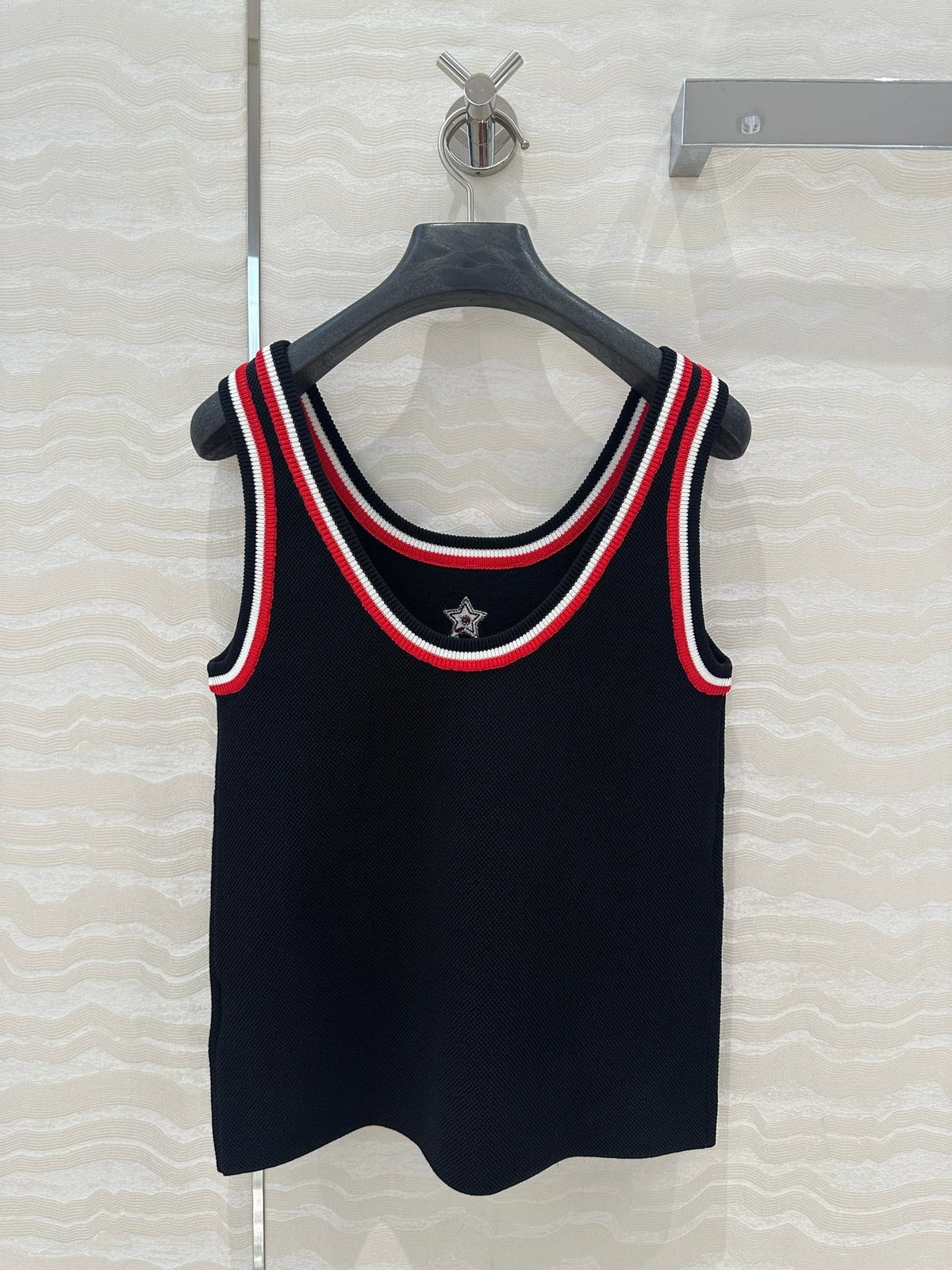CD Tank Top Black Rayon Polyester