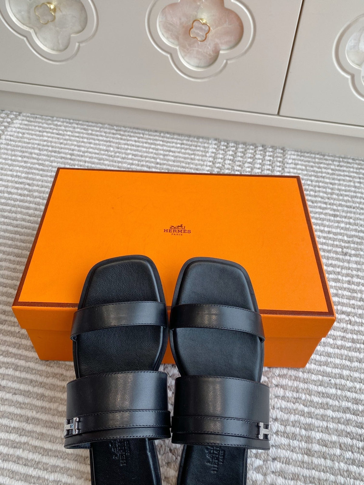HM Joao Sandal Black Calfskin 291462