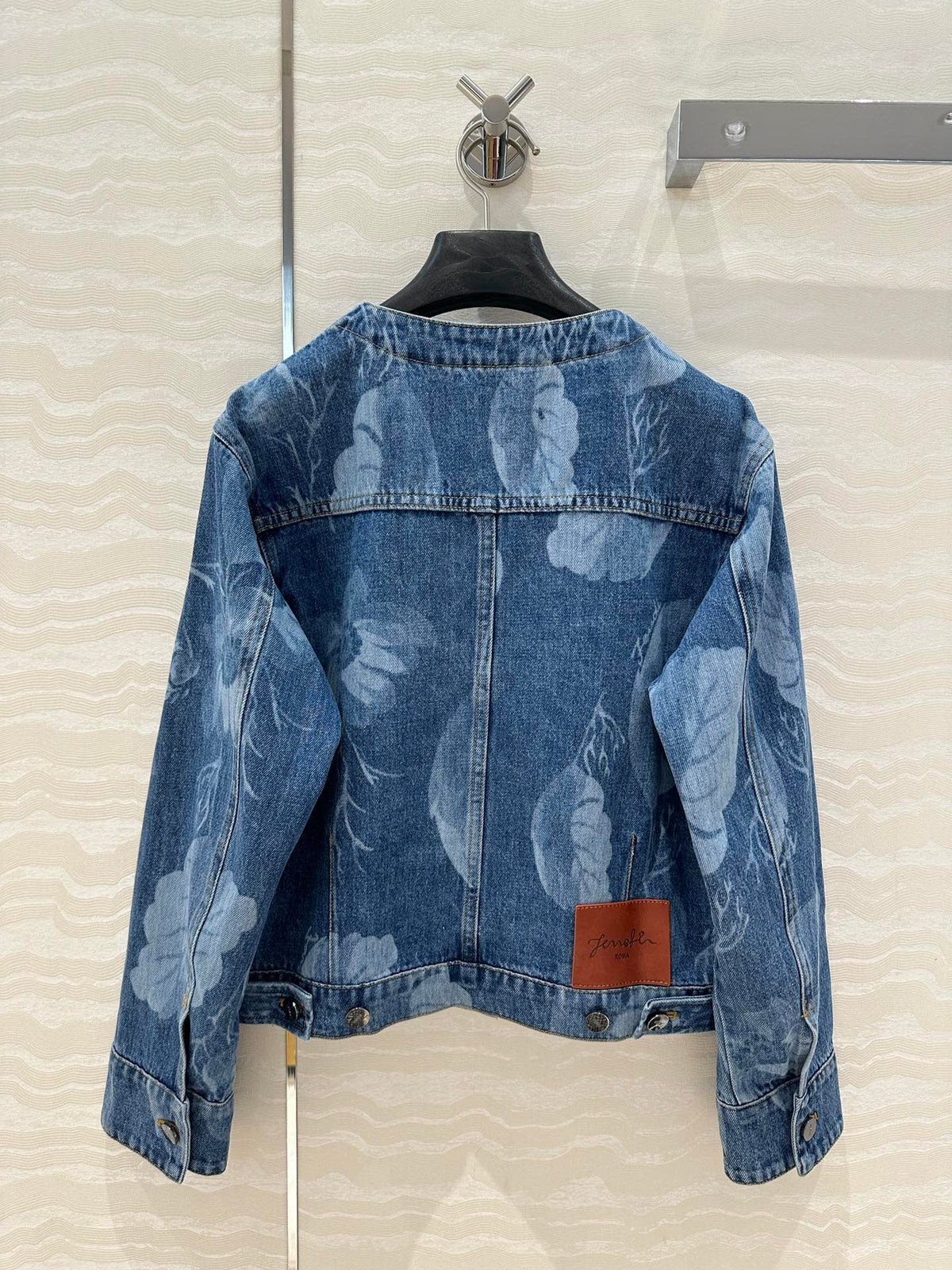 Fendi Flower Denim Jacket  Blue cotton