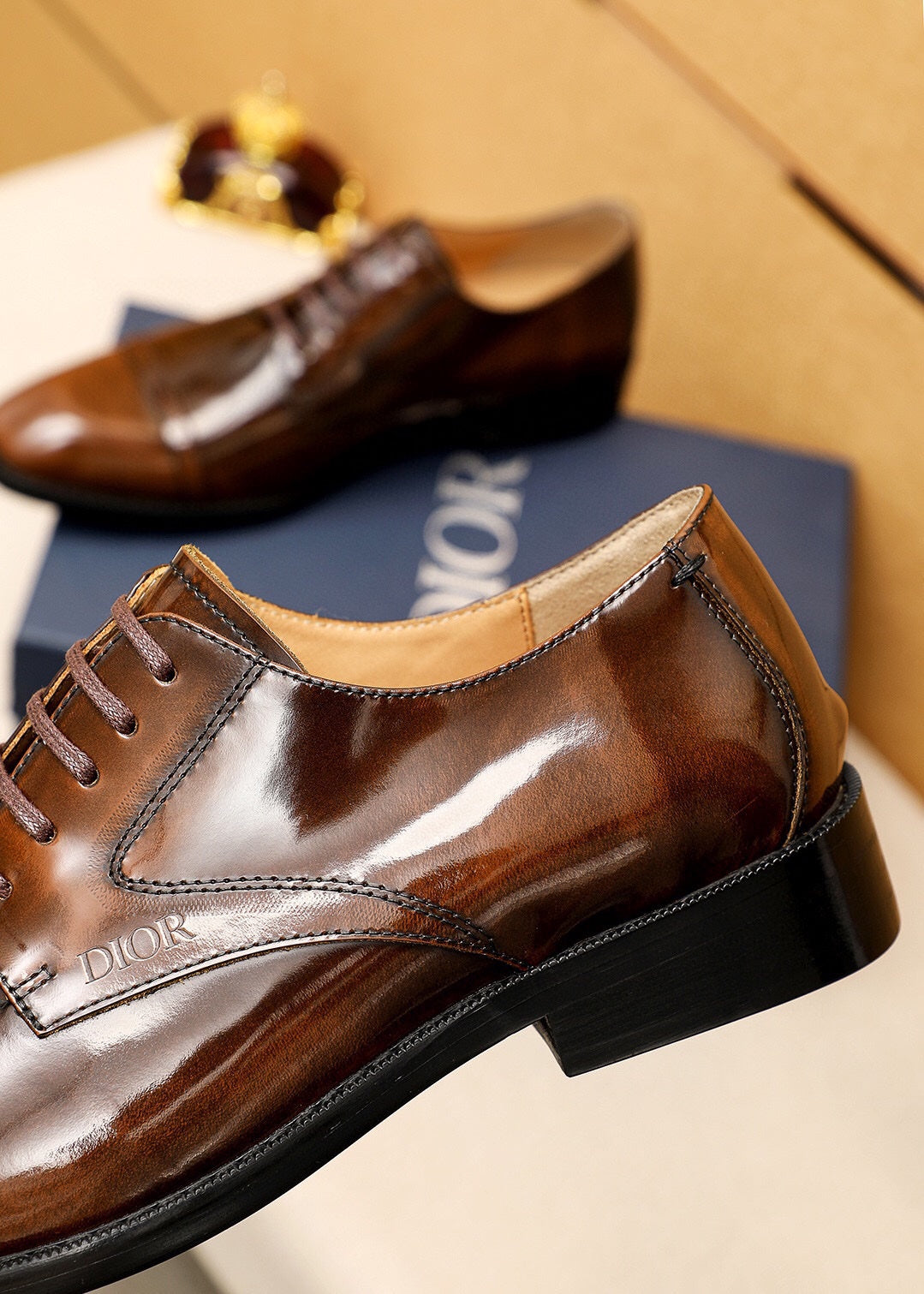 CD Derby Shoe Brown Patent Leather 638975