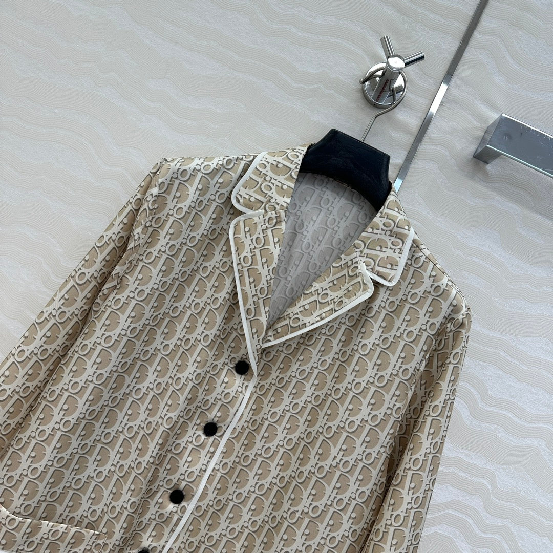 CD Pijama Shirt Beige Silk