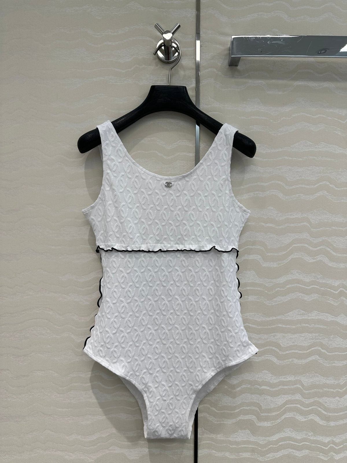 CC One-piece Swimsuit White Polyamide