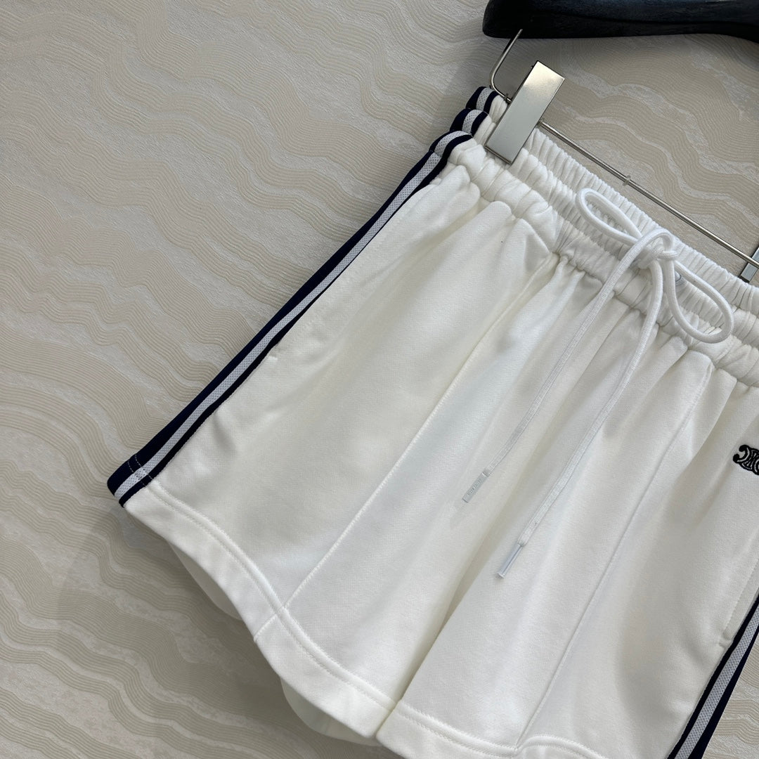 Celine Sports Short White Cotton