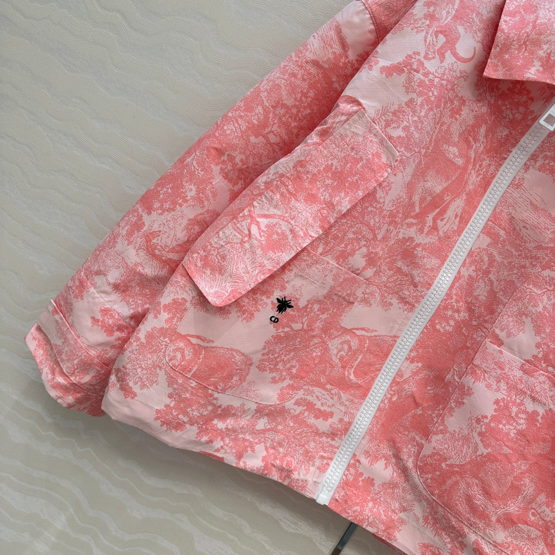 CD 25 Forest Floral Print Jacket Pink Polyester