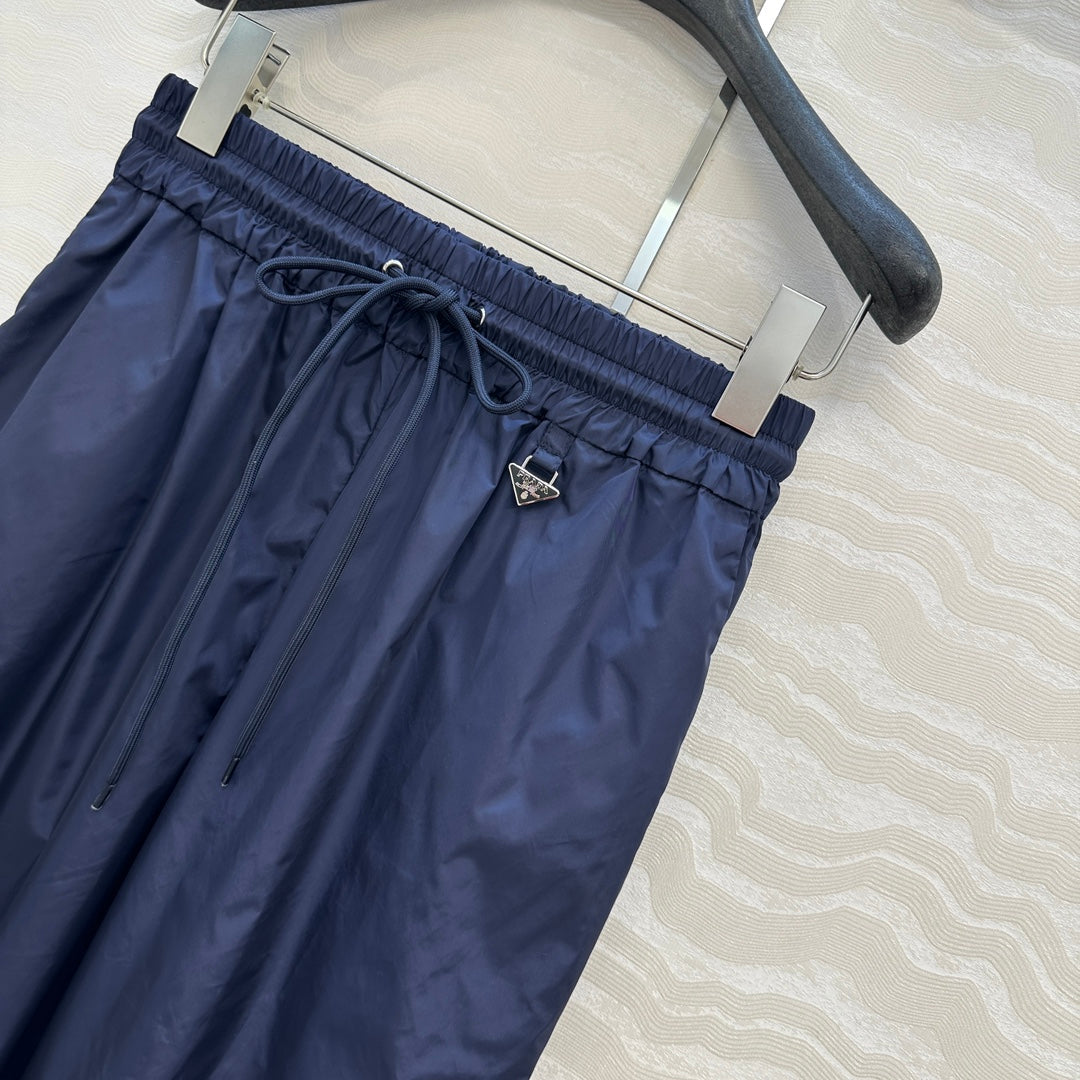 Prada Trouser Navy Blue Poliamida