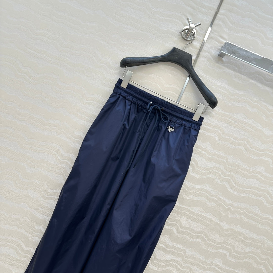 Prada Trouser Navy Blue Poliamida