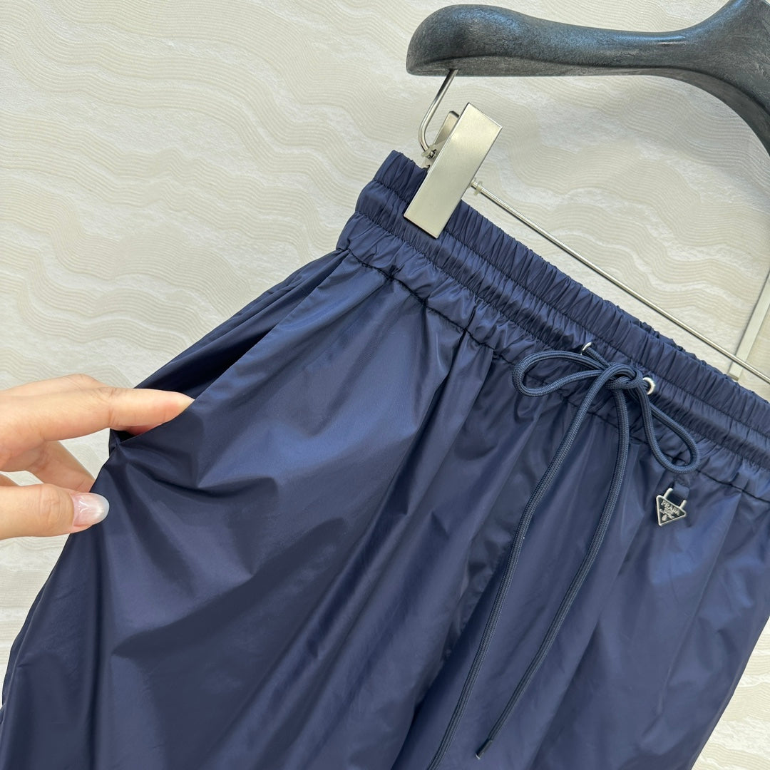 Prada Trouser Navy Blue Poliamida