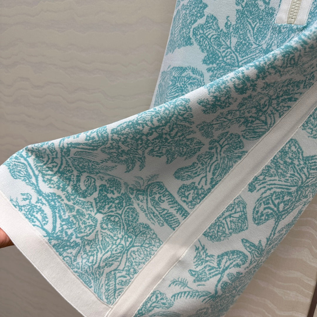 CD Dress Light Blue Viscose Polyester