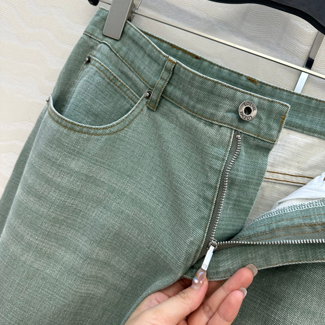 Loewe Jean Green Cotton