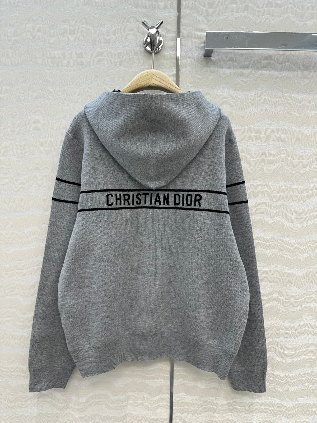 CD Hooded Jacket Grey Wool Cashmere