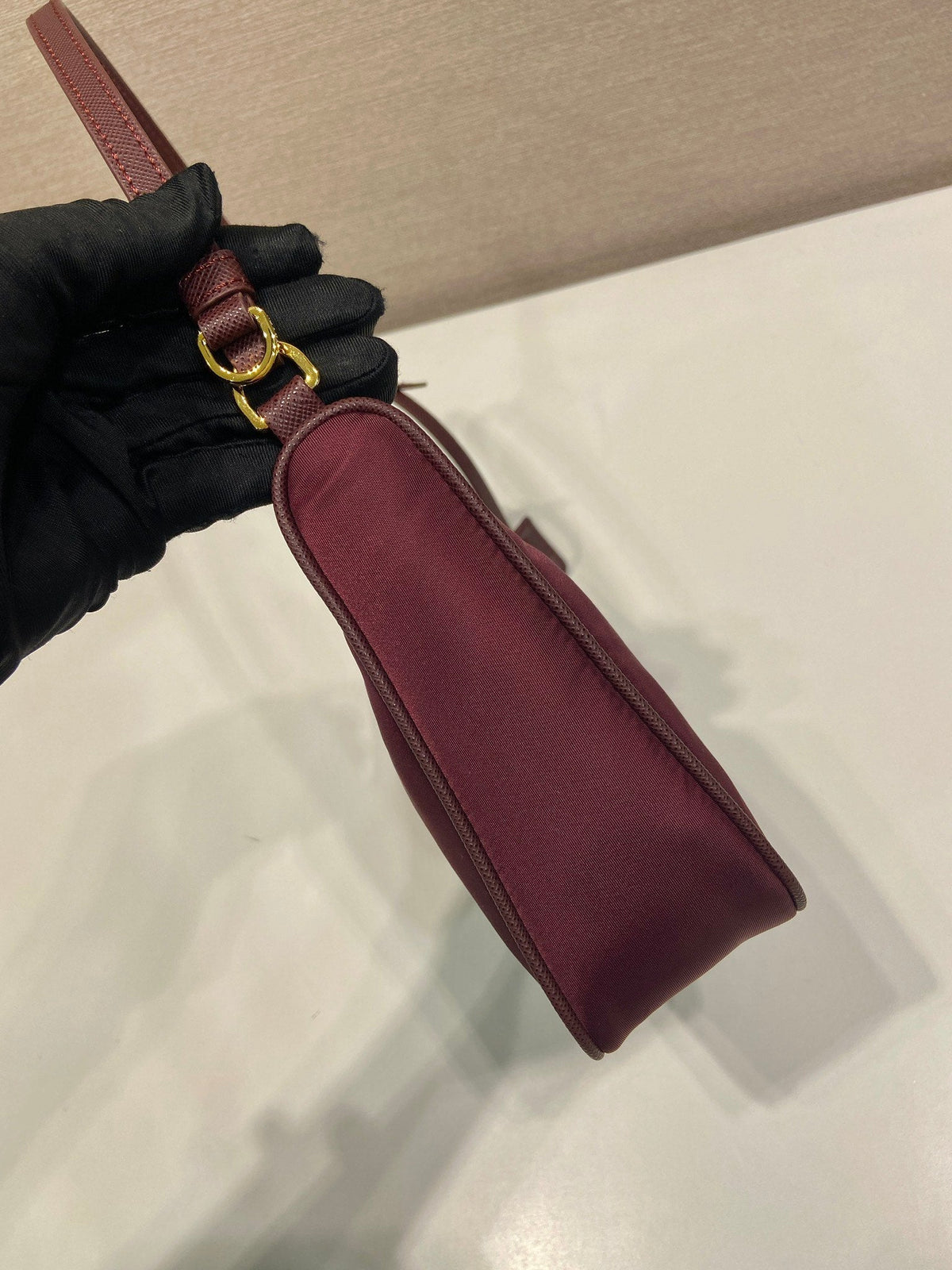 PRA Shoulder Bag 22 burgundy nylon fabric 280825