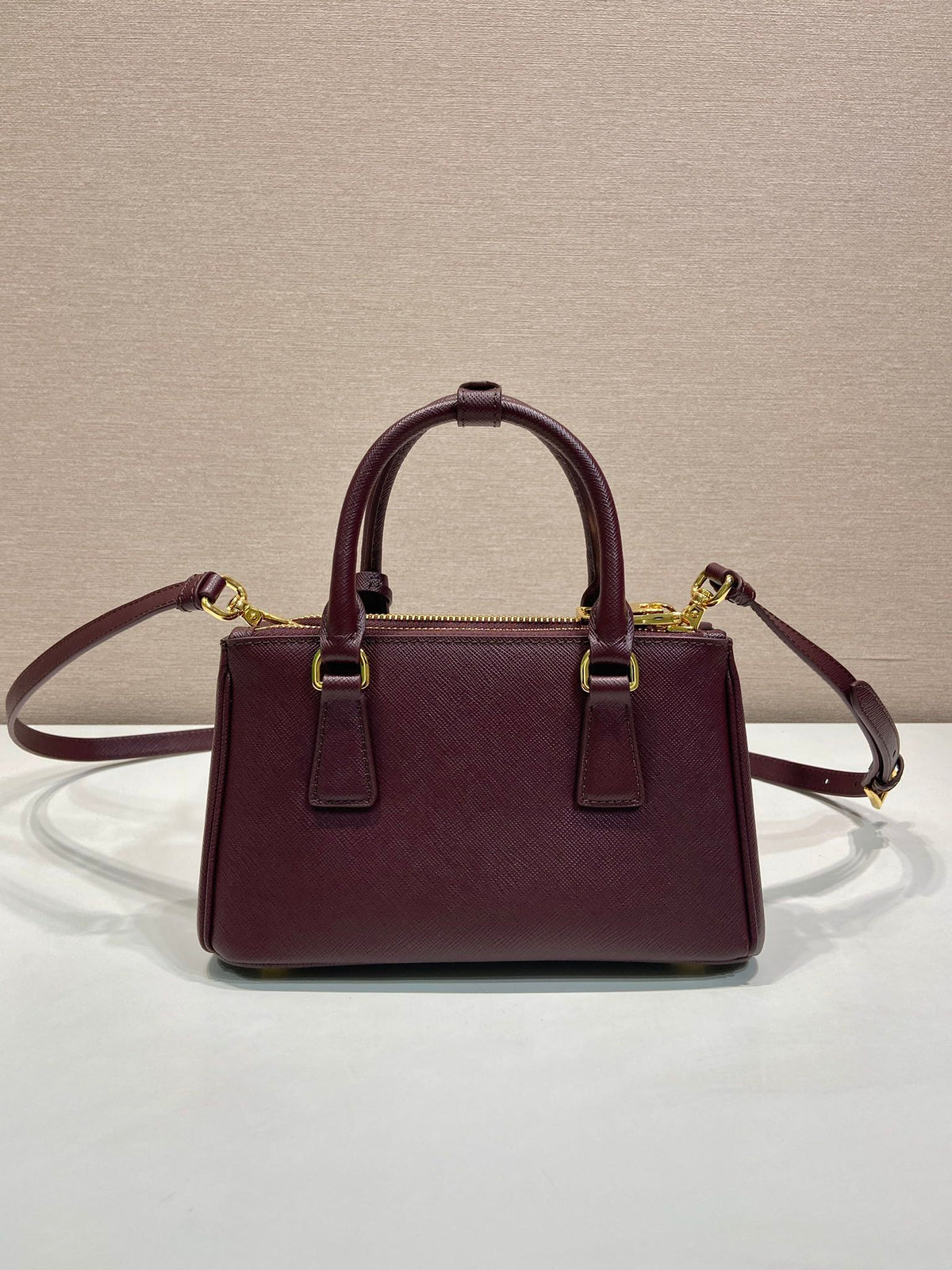 PRA Galleria handbag 21 burgundy leather 280837
