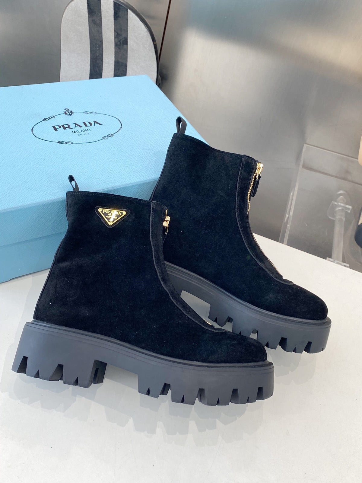 PRA classic slip-on boots black suede 479023
