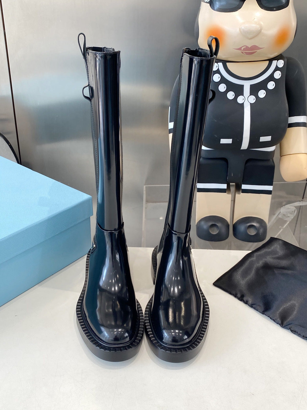 PRA high boots black patent leather 479031