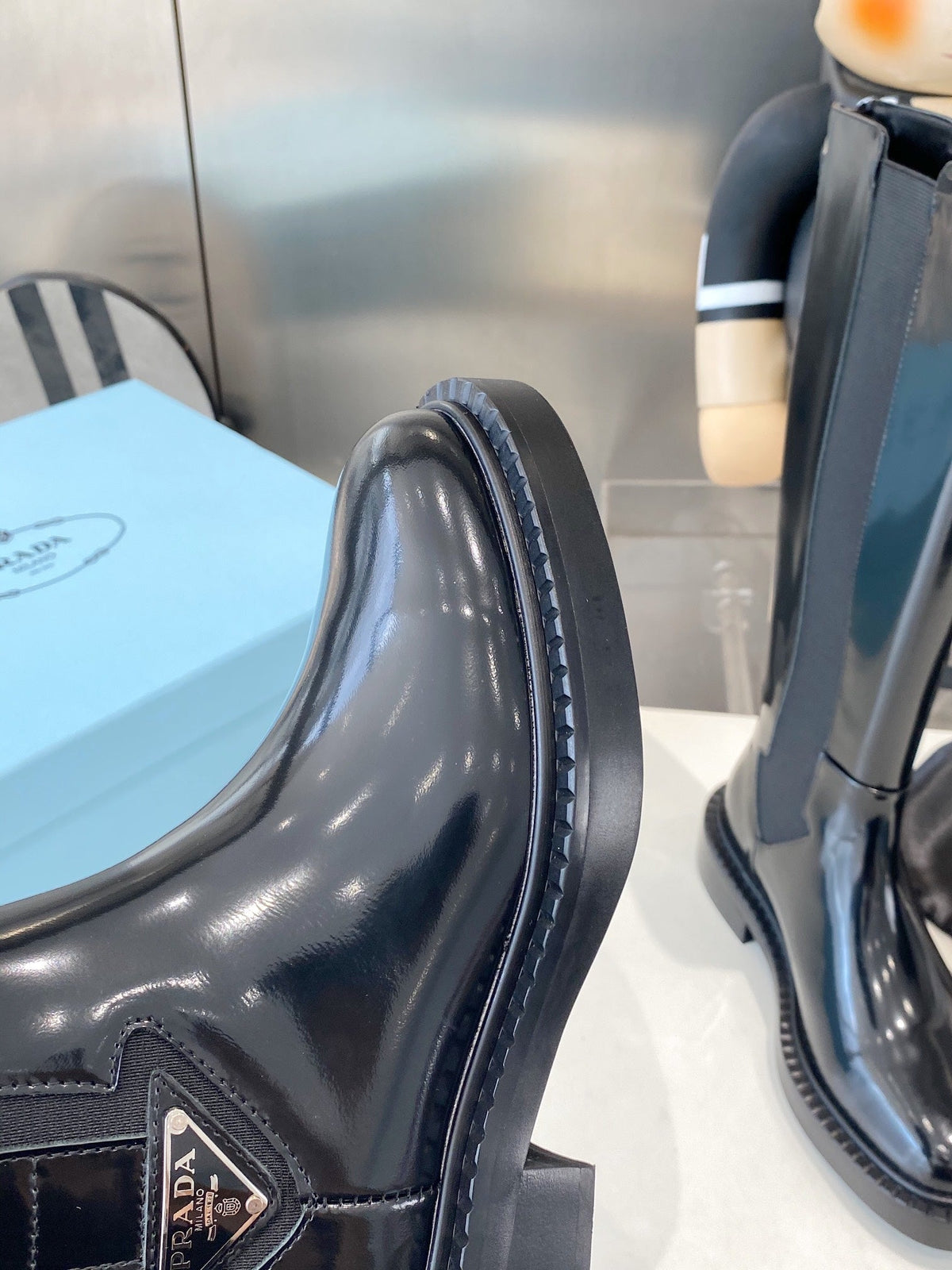 PRA high boots black patent leather 479031