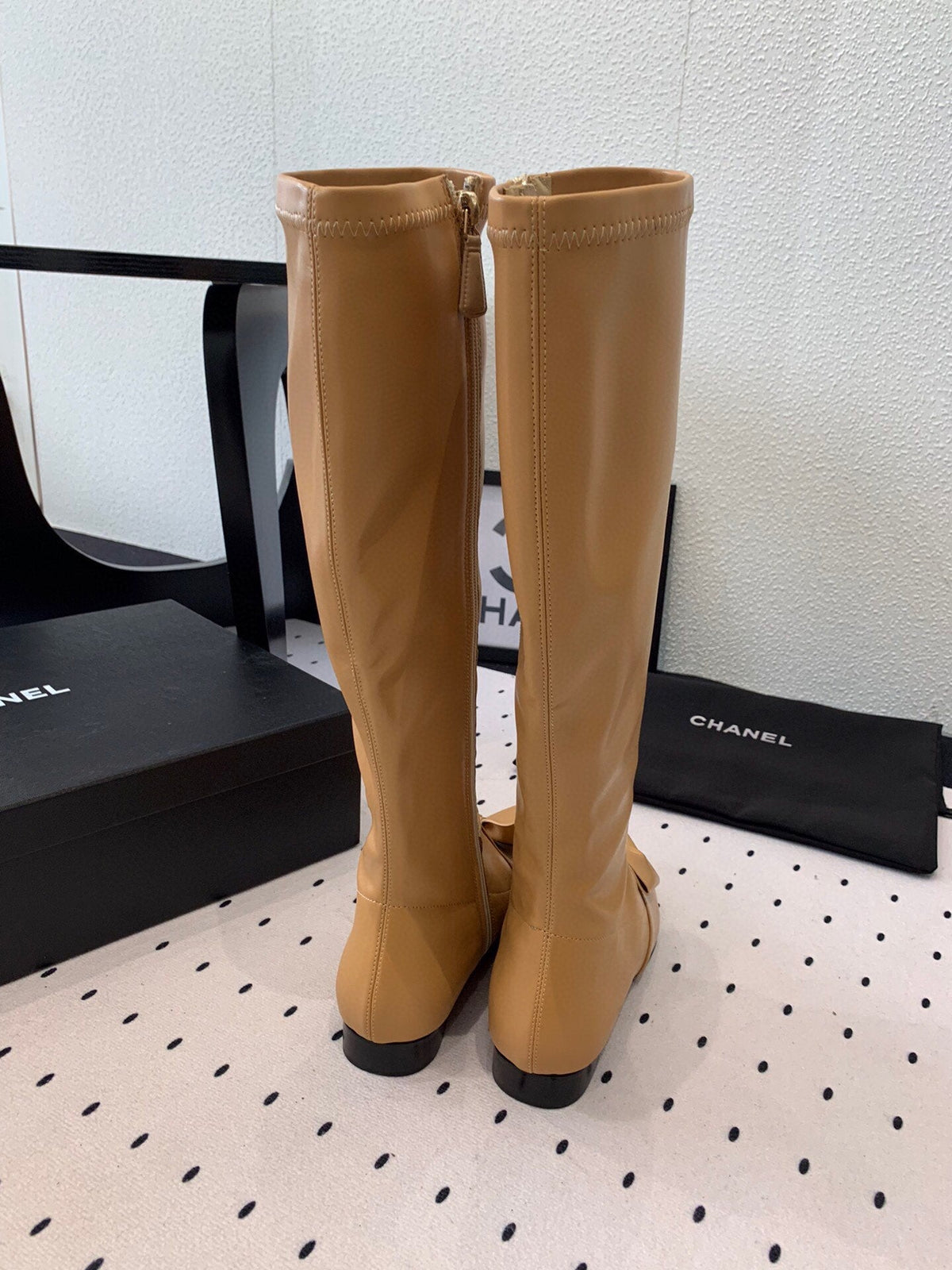 CC 25 Bow-knot Boot Camel Sheepskin 514067