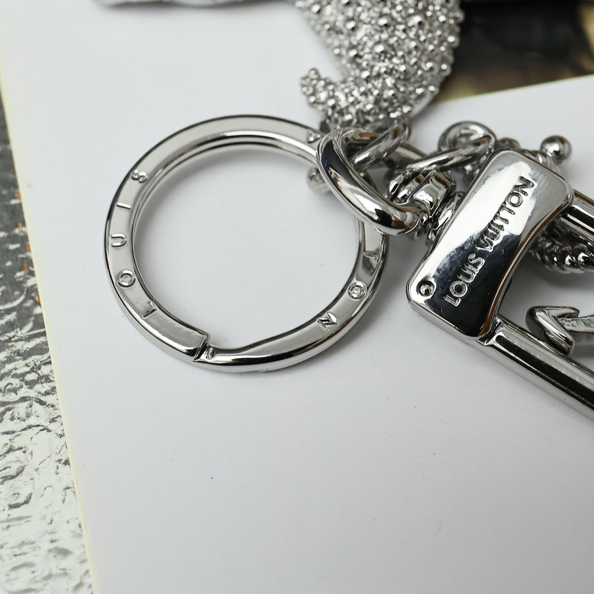 LV Silver Starfish Charm and Keychain