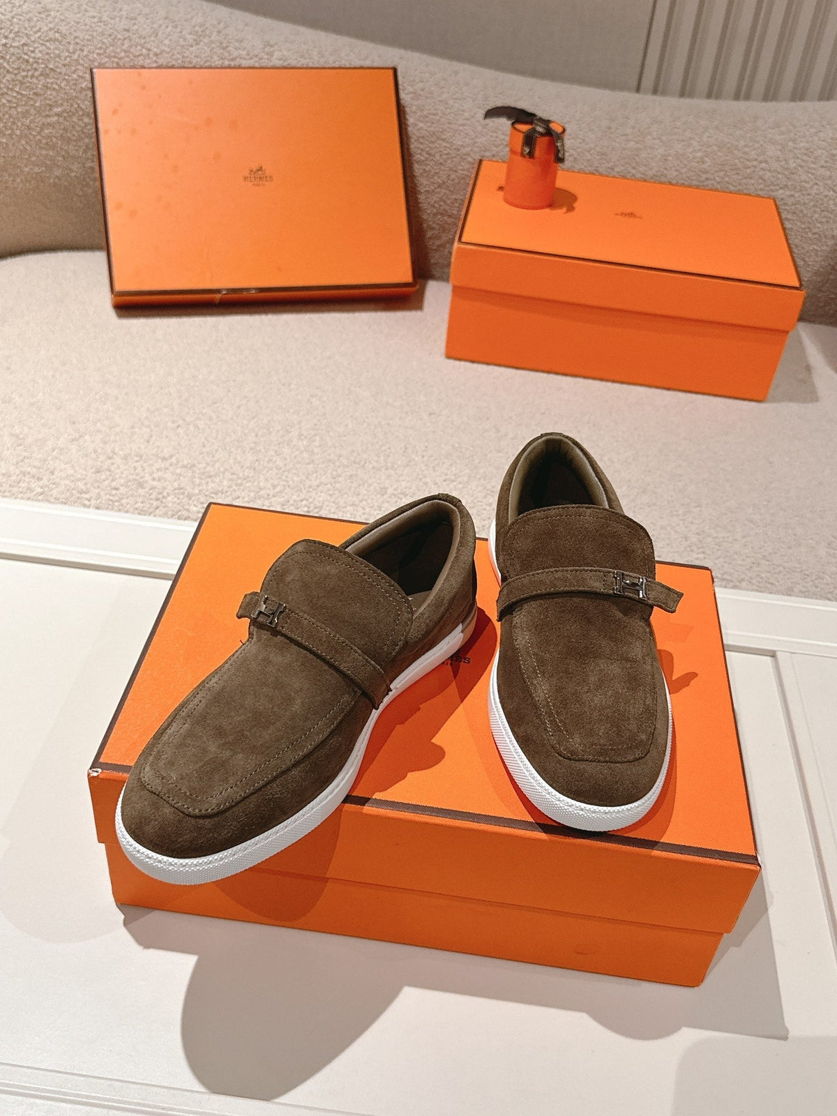 HM 25ss Loafers Brown Suede 577157