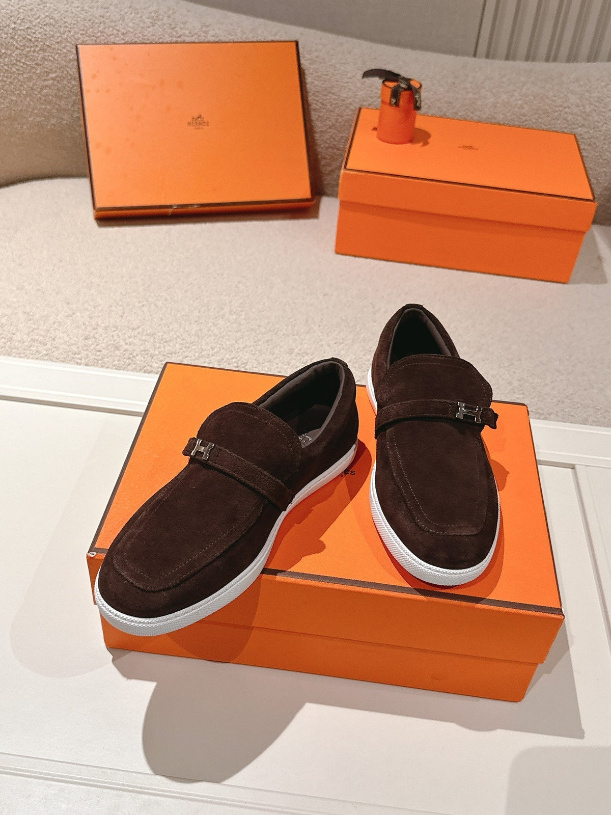 HM 25ss Loafers Dark Brown Suede 577159