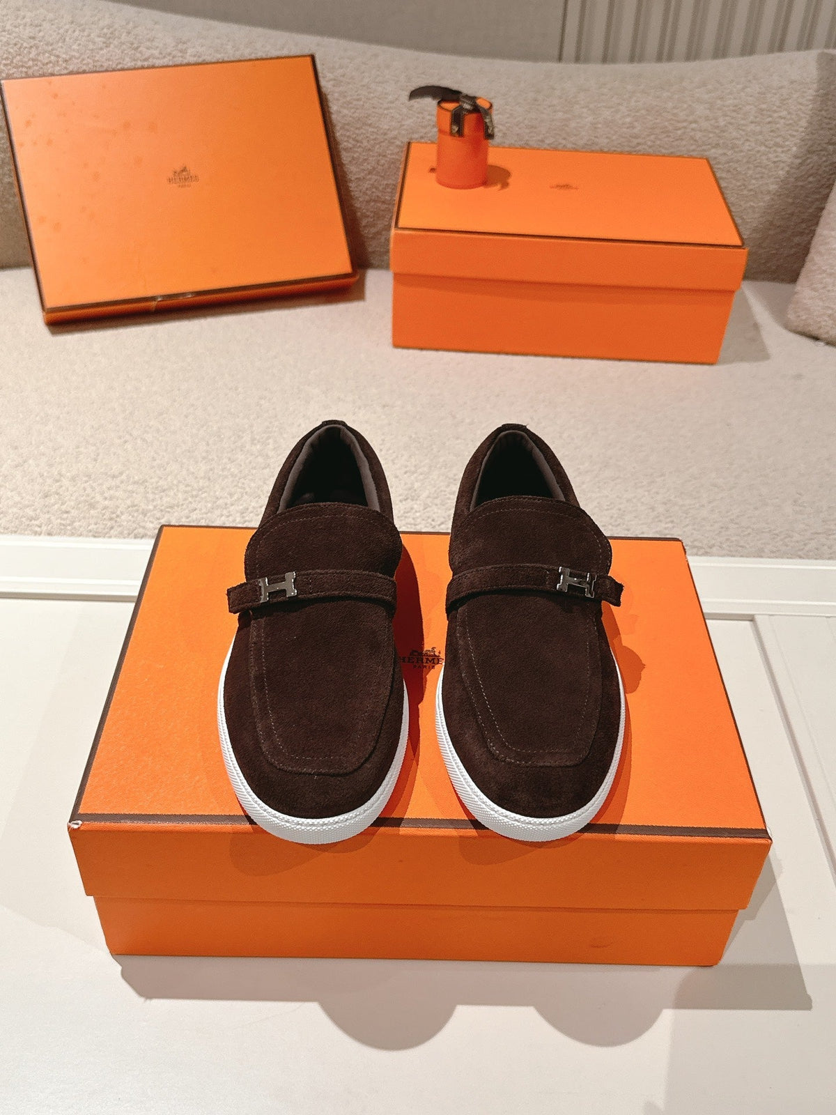 HM 25ss Loafers Dark Brown Suede 577159