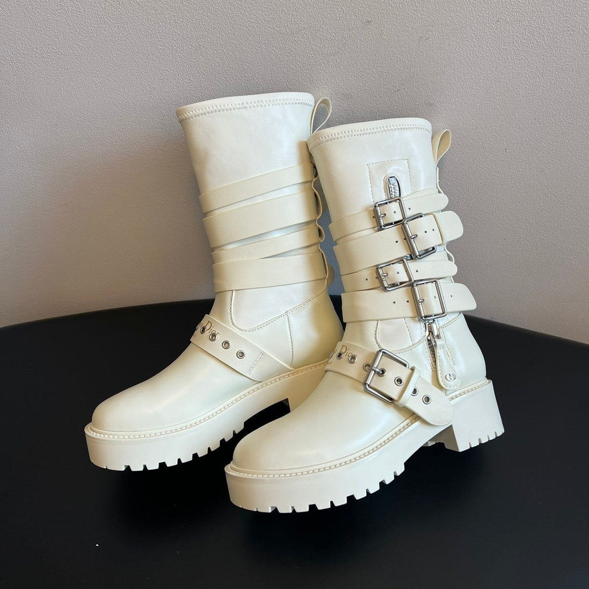 Dior 2025 Short Boot White Cowhide 501246