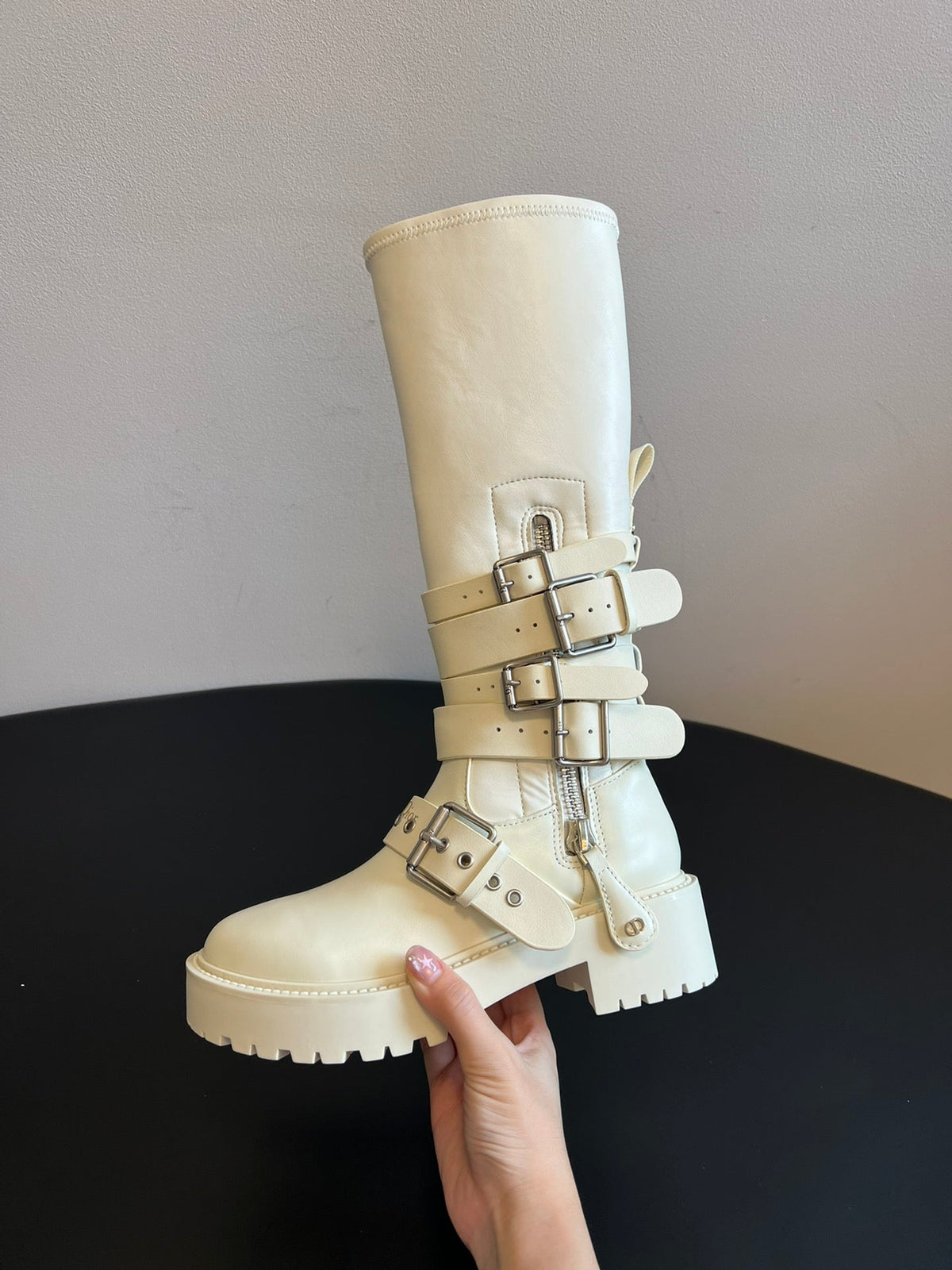 Dior 2025 Long Boot White Cowhide 501248