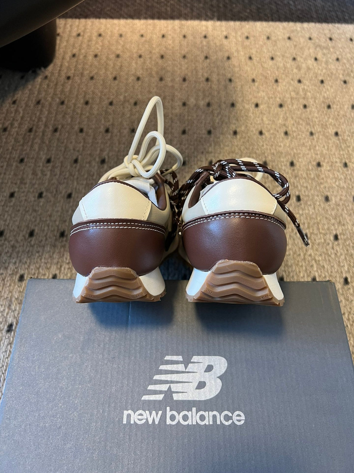 MiuMiu sneakers brown white sheepskin 522053