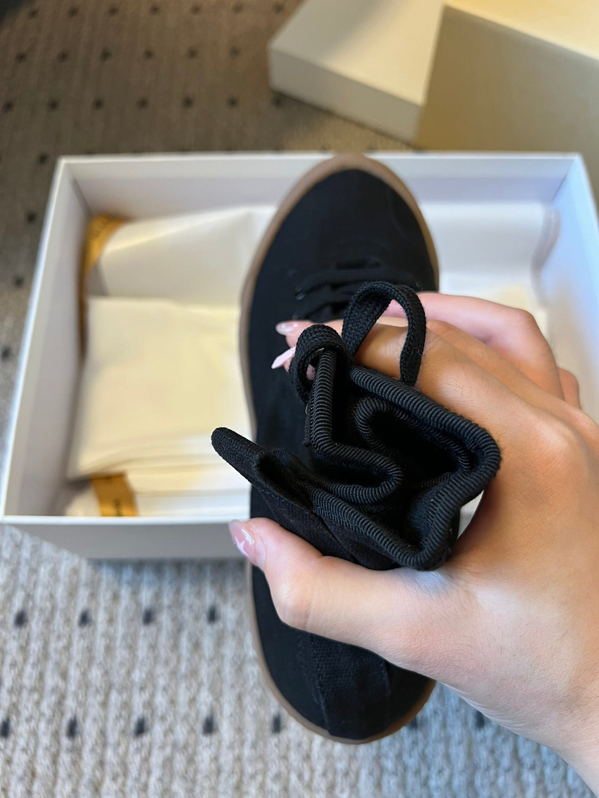 The Row 2025 High Sneaker Black Canvas 561613