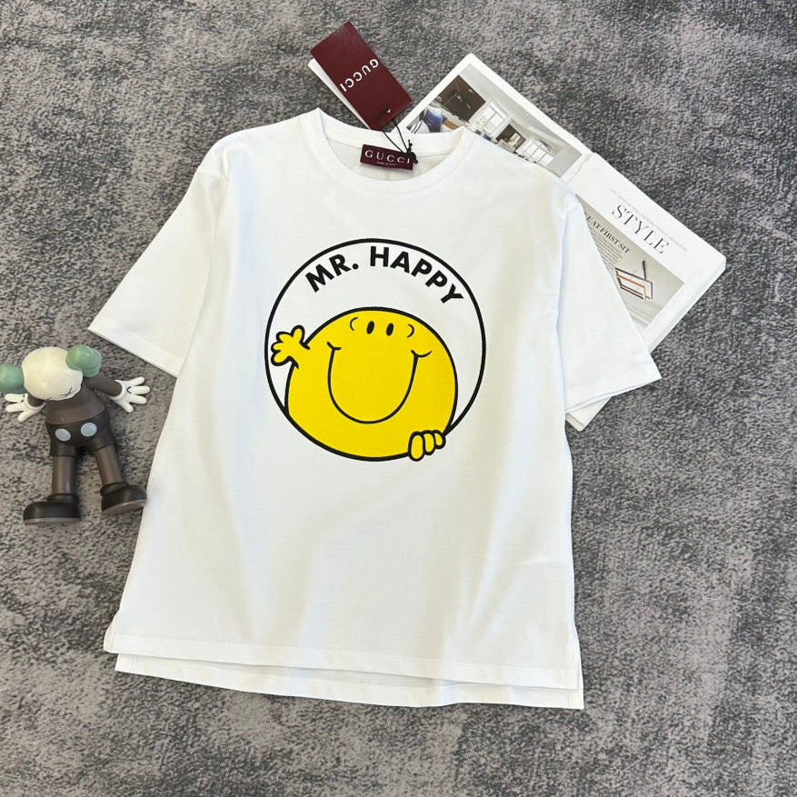 Gucci 2026 "Mr Happy" T-shirt White Yellow Cotton 359229