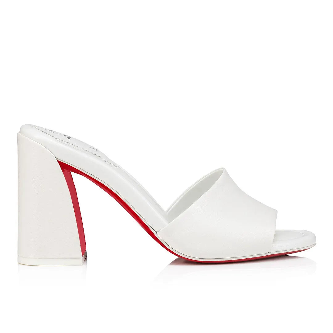 CL 26ss Square High Heel Mules 85 Sheepskin