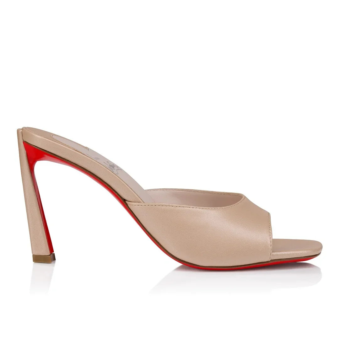 CL 26ss Square Toe Heels Sandals 85 Leather