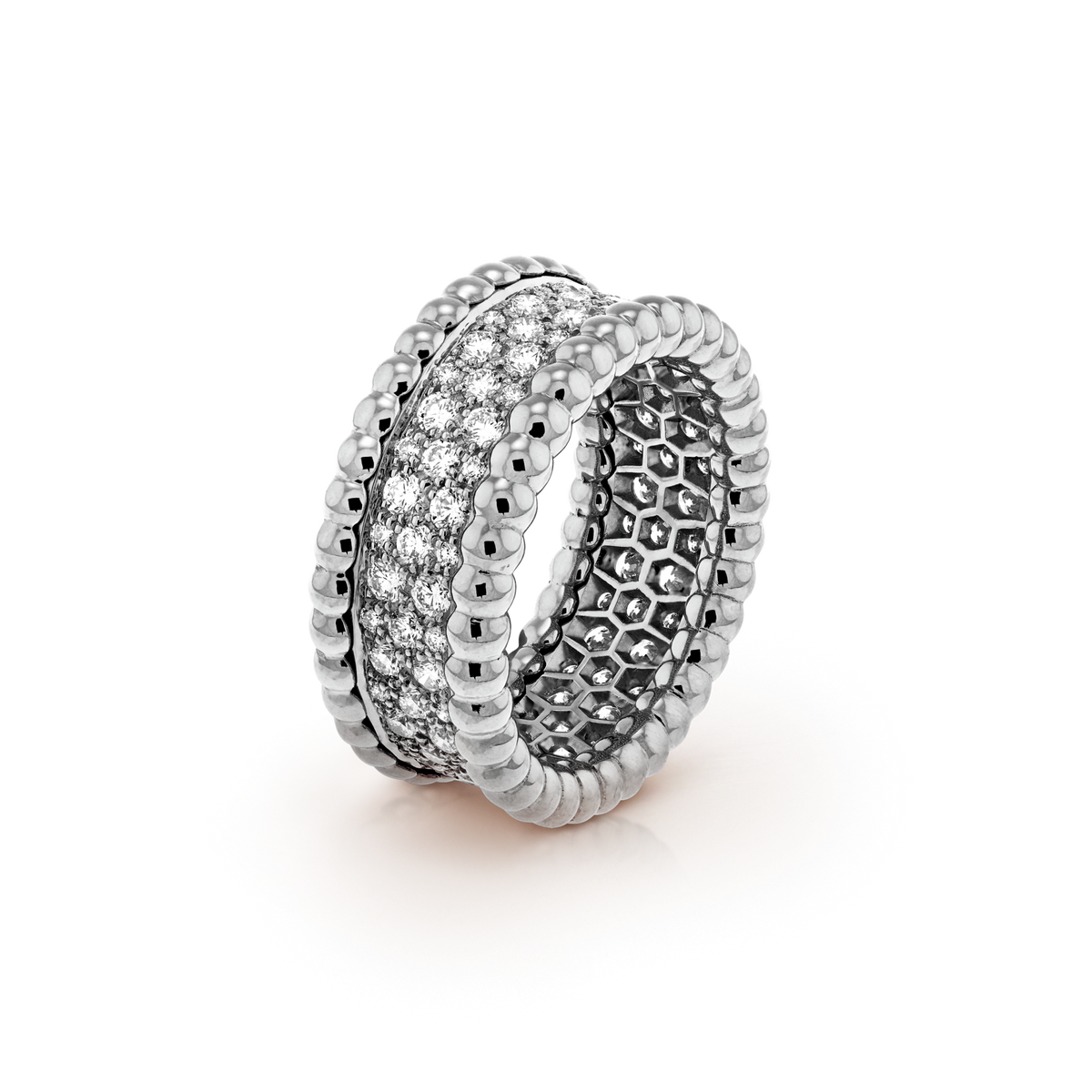 PERLEE 3 ROWS DIAMONDS RING